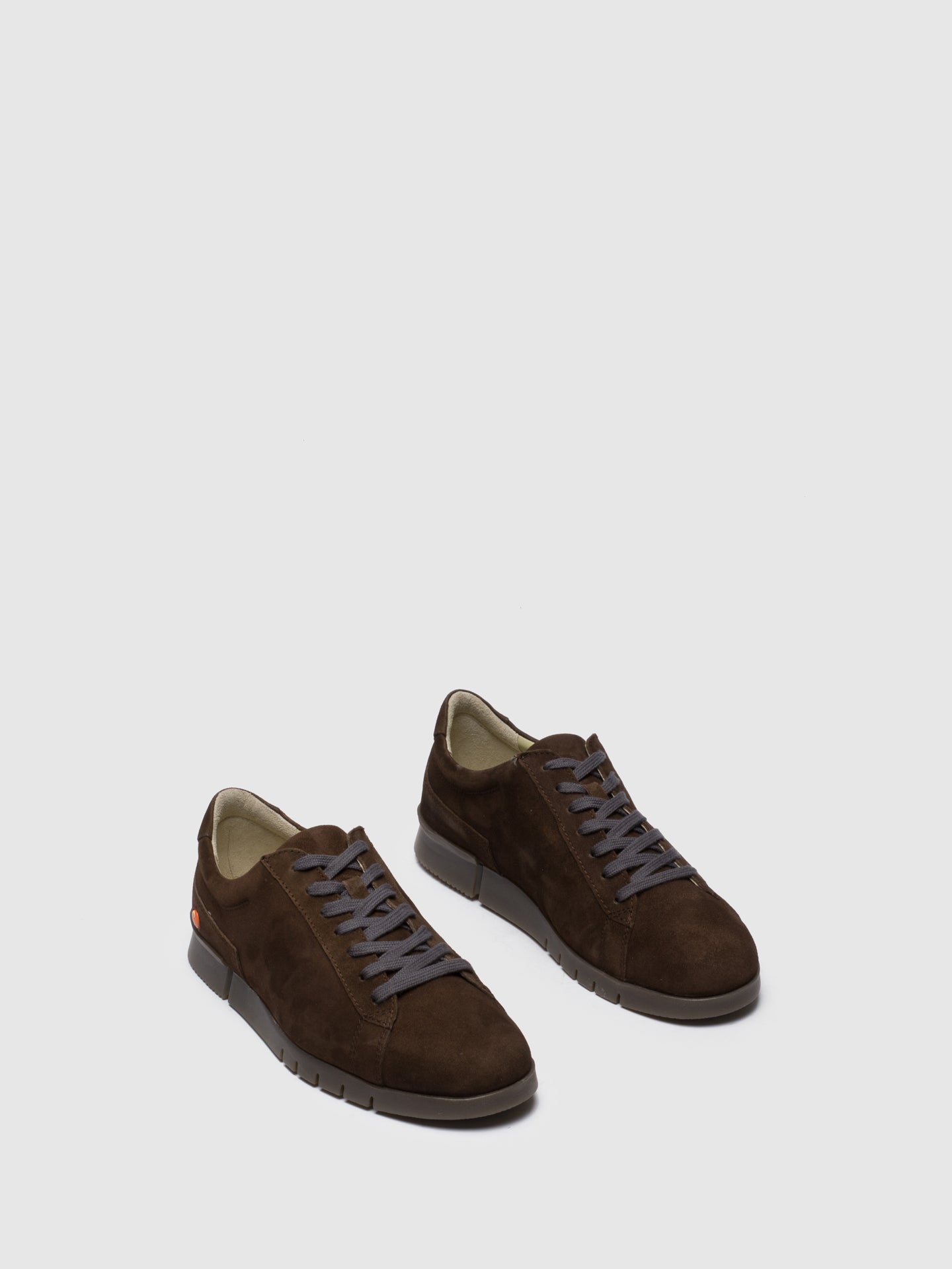 Softinos Chocolate Lace-up Trainers